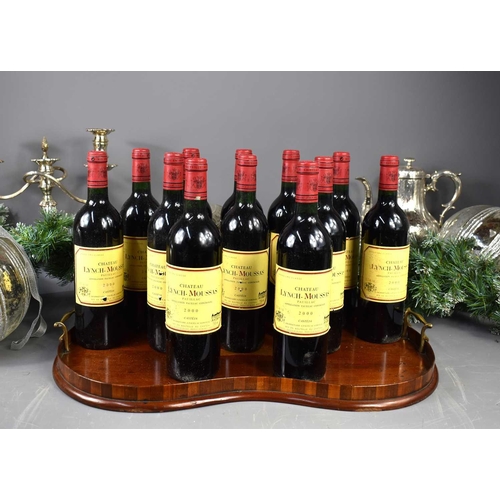 35 - Twelve bottles of Chateau Lynch-Moussas, Pauillac red wine, 2000, 750ml.