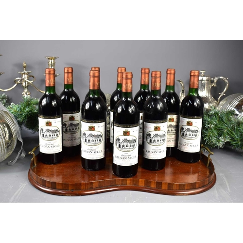 48 - Ten bottles of Chateau Rausan-Segla, Margaux, Grand Cru Classe red wine,1986, 750ml.