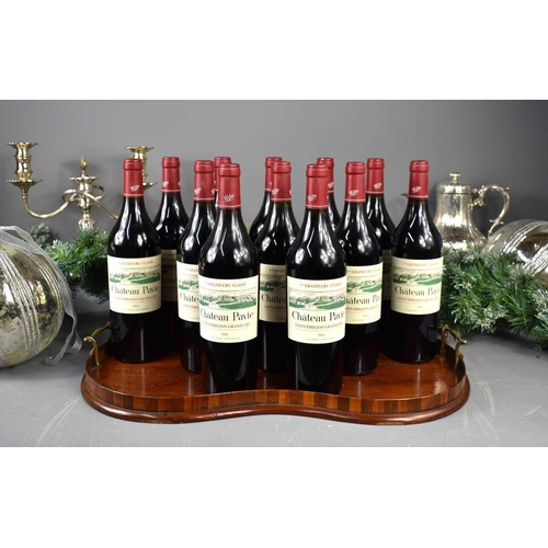 56 - Twelve bottles of Chateau Pavie red wine, Saint-Emilion Grand Cru 2006, 750ml.