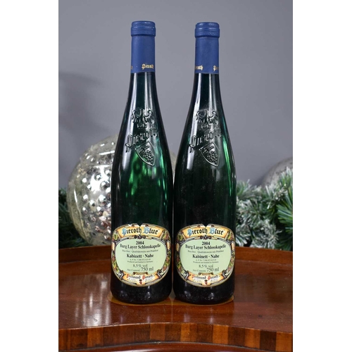 6 - Two bottles of Pieroth Blue, Burg Layer Schosskapelle, Kabinett - Nahe, Germany, 2004, 750ml.