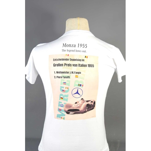 249 - Formula 1 memorabilia: A T-Shirt hand signed by Michael Schumacher and Nico Rosberg in 2012, the t-s... 