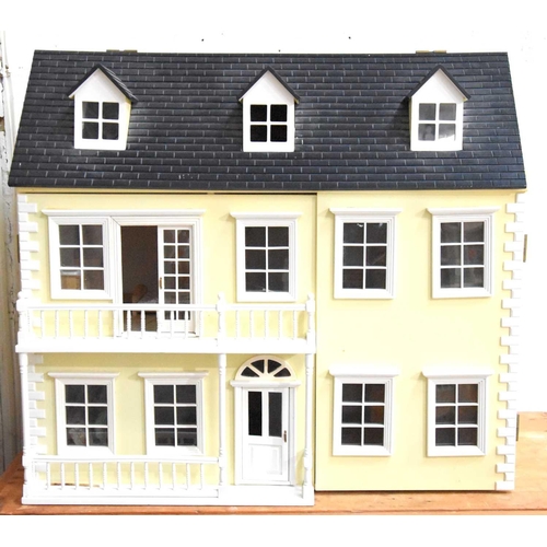 346 - Two dolls house, one in the Regency style together with a quantity of furniture.