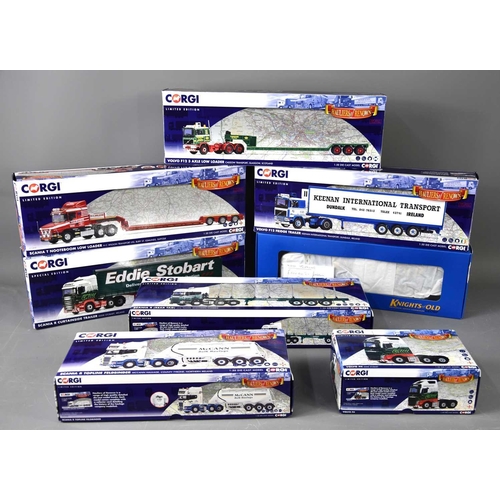 356 - Eight boxed Corgi limited edition haulage lorries to include Eddie Stobart, Knights of Old, Keenan I... 