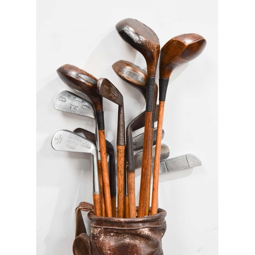 363 - A set of vintage golf clubs, to include Benny Putter Ben Sayers of North Berwick, Rustlers Putter Tr... 