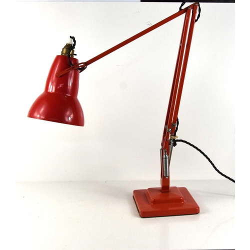 389 - A red anglepoise lamp by Herbert Terry & Sons.