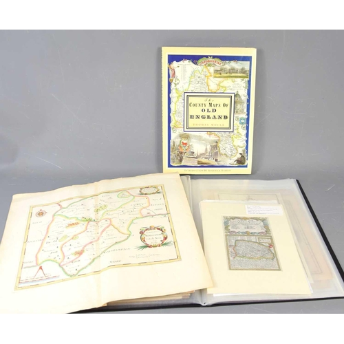 504 - A group of 18th century and later maps, some examples hand coloured to include a map of Rutland sold... 