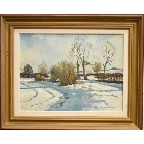 507 - David Green (20th century): Winter Landscape, North Bedfordshire, dated verso 1998, signed lower rig... 