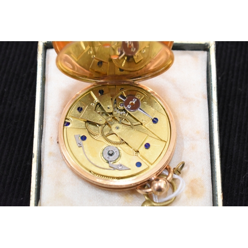 42 - A 19th century gold (tested as) pocket watch, inscribed on back 