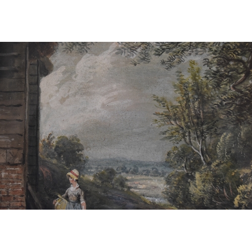 452 - Paul SANDBY, R.A. (British, 1731-1809): A pair of landscapes depicting a woman and animals, watercol... 