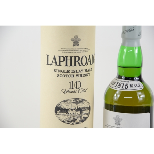 150 - A bottle of Laphroaig 10yrs old single malt Scotch whisky.