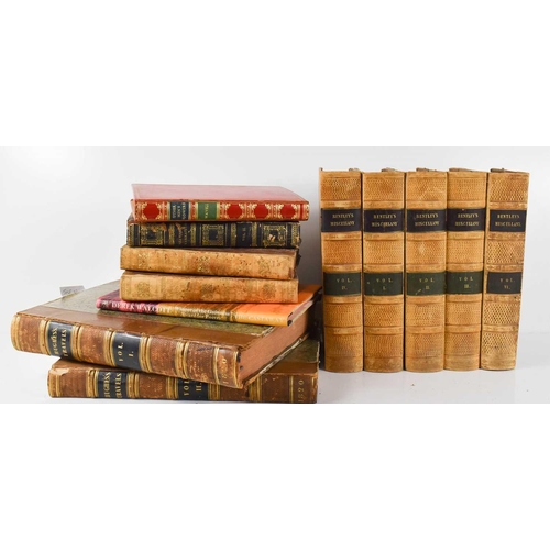 201 - A group of vintage books including Hughes's Travels, Volumes I and II, published 1820, Trollope, 'Do... 