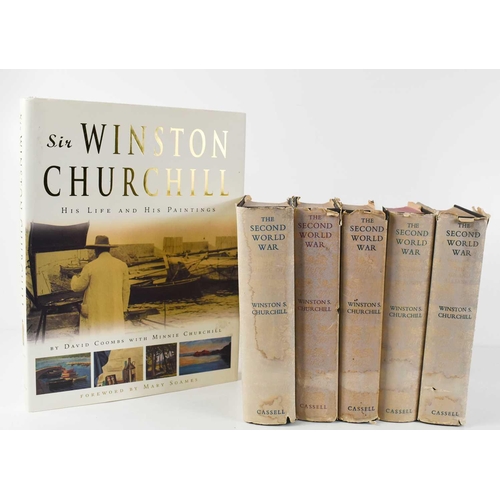 203 - Winston Churchill: 'The Second World War', volumes I, II, III, IV and VI, together with a copy of 'S... 