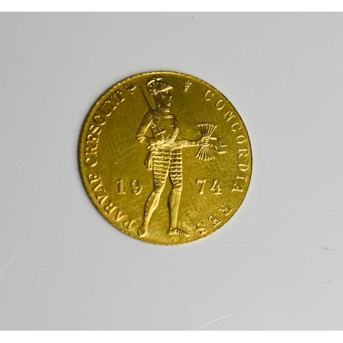 339 - A 1974 gold Ducat.