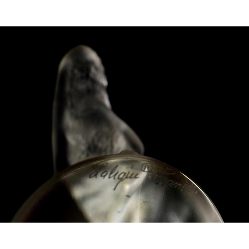 155 - A Lalique frosted glass paperweight figure 'Chrysis', in the form of a backward arching nude, signed... 