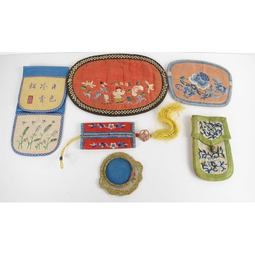 250 - A collection of late 19th / early 20th century Chinese silk purses to include a 1930s 