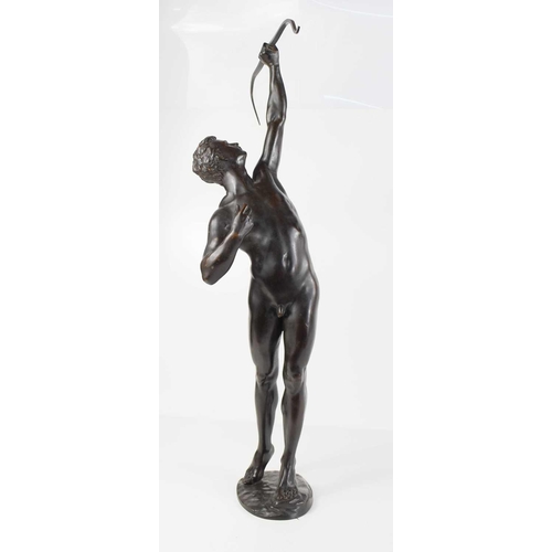 303 - Joseph Johannes J. UPHUES (1850-1911): The Archer, bronze figurine, signed to base and stamped with ... 