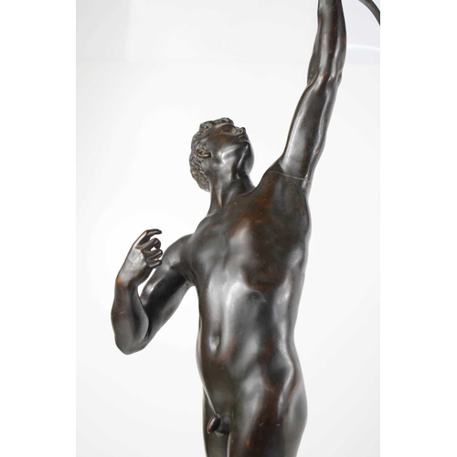 303 - Joseph Johannes J. UPHUES (1850-1911): The Archer, bronze figurine, signed to base and stamped with ... 