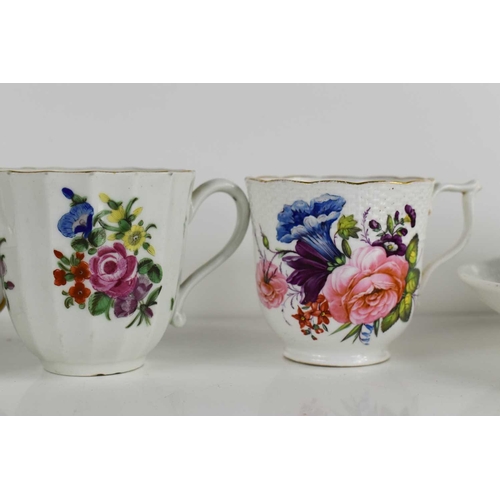 71 - A group of 18th and 19th century pottery, to include a Dresden coffee can, a Vienna tea cup, various... 