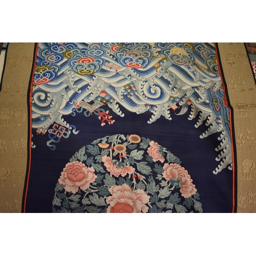 249 - A collection of 19th and 20th century Chinese embroidered and printed cotton fabrics to include wove... 