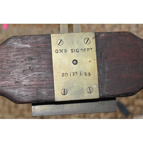 31 - A vintage Great Western Railway, Signal Department, track measuring tool.