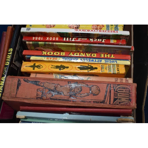 59 - A group of vintage books to include various Childrens annuals, The Beatles by Royal Command, Horses ... 