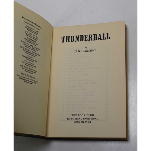 57 - Ian Fleming, Thunderball, book club edition, published 1961, with dust jacket.