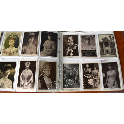 69 - An album of Ewardian and later Royalty related postcards, exmples to include various Royal residence... 