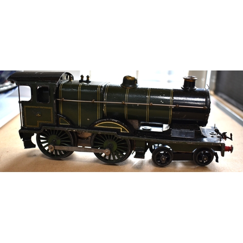 96 - A vintage Hornby No2 Special Pullman O gauge train set, including clockwork locomotive, with tender ... 