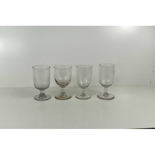 162 - A group of four similar 19th century rummer type glasses.