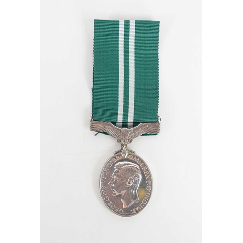 35 - A George VI Auxiliary Air Force Air Efficiency Medal awarded to Cpl J.R Cross, 815084.