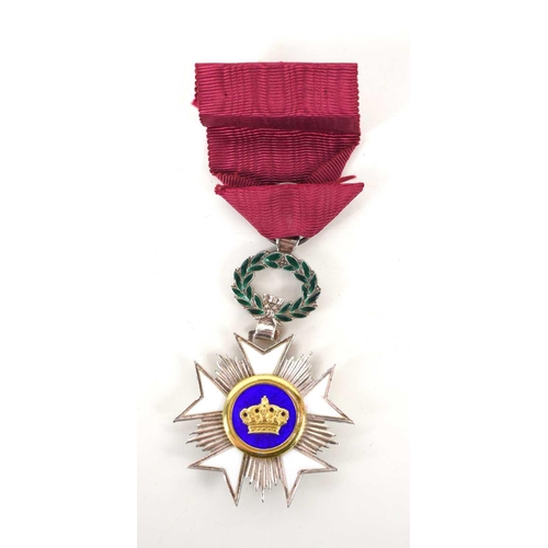 4 - A Begian Order of the Crown Knights Cross medal.