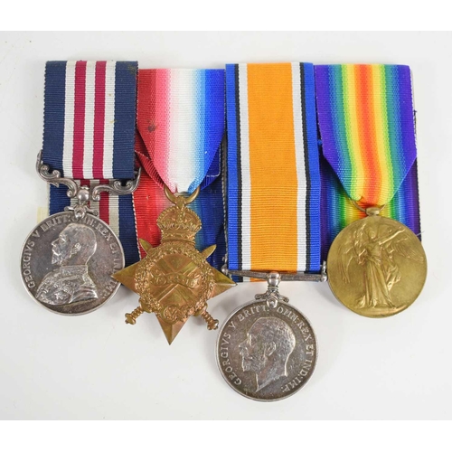 40 - A WWI medal group awarded to 2nd Lieut E.F Tomlison 3375 comprising of the Military Medal, 1914-1915... 