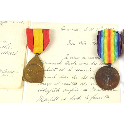 59 - A WWI medal group awarded to Pierre Raedmaekers comprising of the Croix de Guerre medal, Military De... 