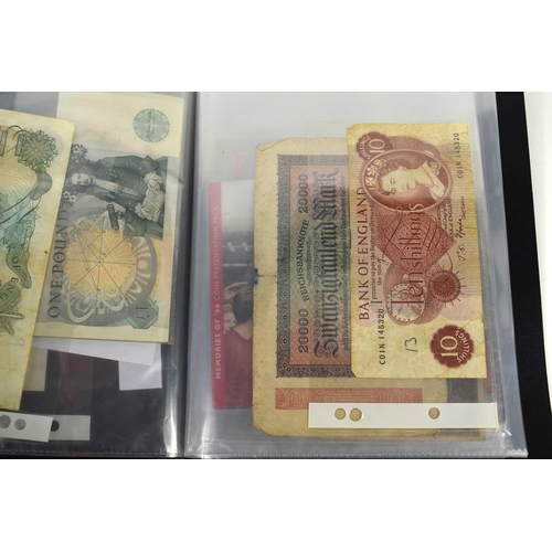 60 - A group of banknotes and coins to include six uncirculated one pound notes in consecutive order, Rei... 