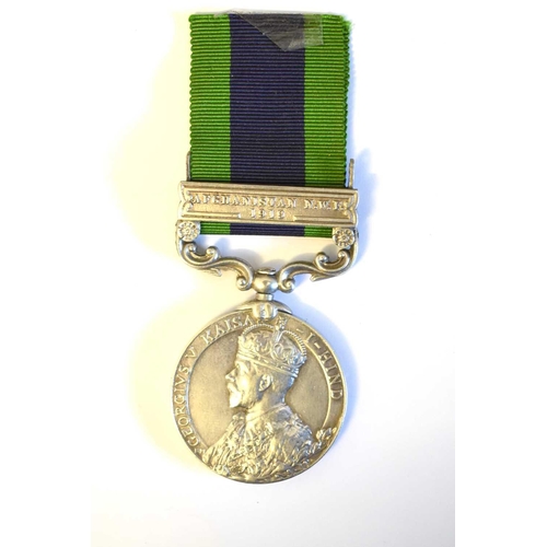 8 - An India General Service Medal awarded to Sep. Abdul Aziz, 3194, with Afghanistan clasp.