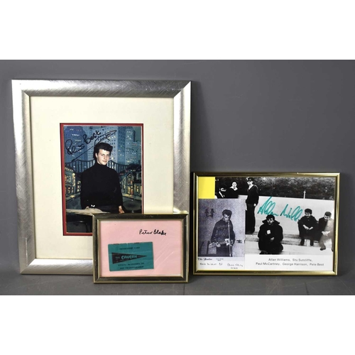 86 - A collection of Beatles related autographs to include a framed Peter Blake autographed card and a Ca... 