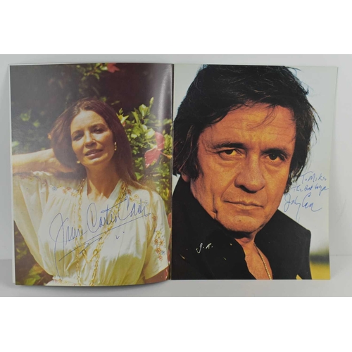 91 - An autographed Johnny Cash Silver Anniversary tour programme, signed by Johnny Cash and his wife Jun... 