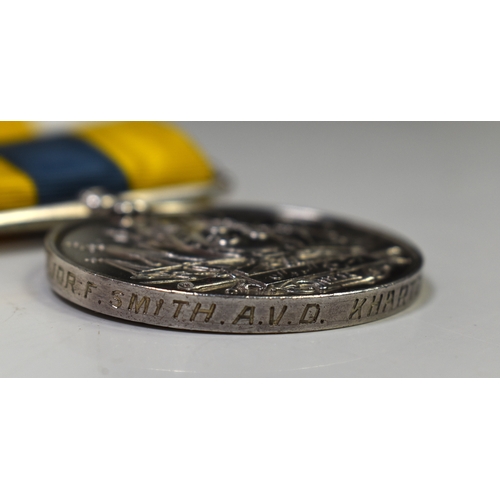 15 - A medal group awarded to Lt.Col / Major F. Smith, Army Veterinary Department comprising of Khedive's... 