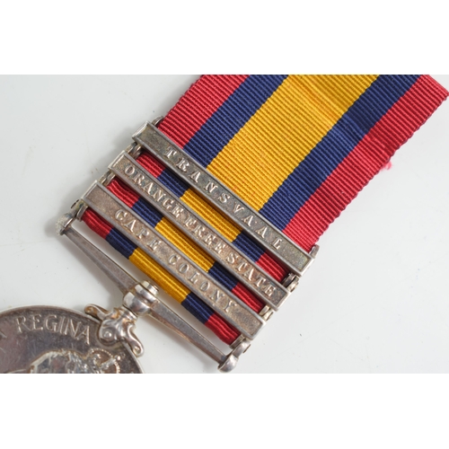 43 - A Boer war and WWI medal group awarded to J.C McGregor and J St C MacGregor comprising of the Queen'... 