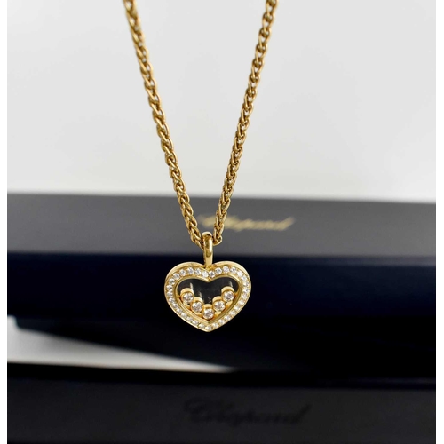 Chopard floating diamond hot sale heart necklace