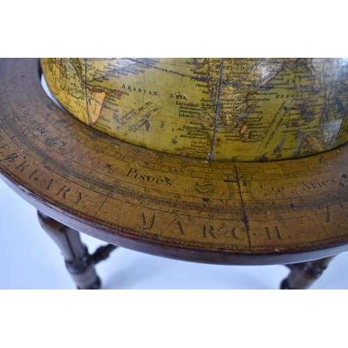 340 - A Bardin's New Terrestrial table top globe, in which the Principal Places of the Earth are accuratel... 