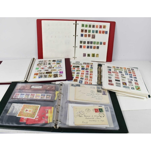 100 - A selection of stamp albums and loose stamps, to include The Disney World of Postage Stamps, The Jun... 