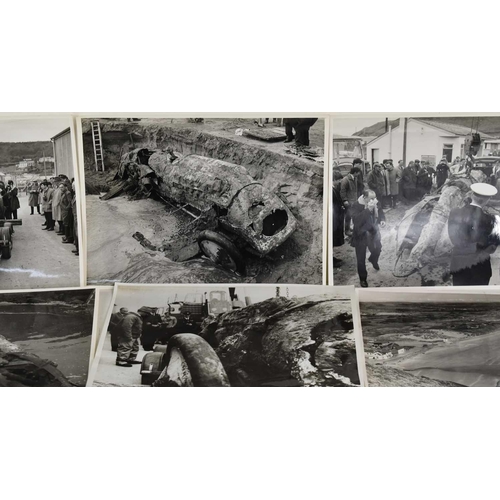 223 - A group of photographs of the recovery of John Parry-Thomas land speed record car 