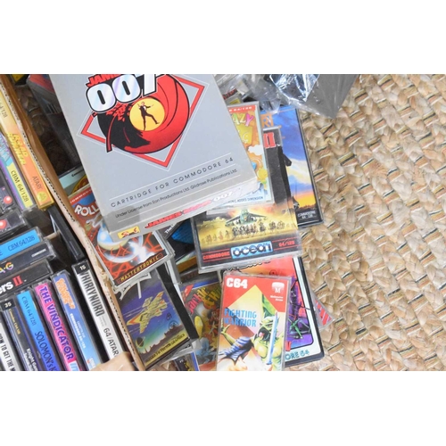 281 - A group of vintage Commodore 64 games to include James Bond, The Way of the Exploding Fist, Legend o... 