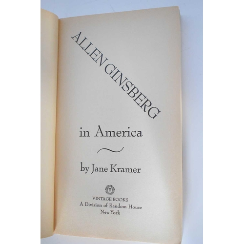 442 - Allen Ginberg in America, signed copy, by Jane Kramer, Vintage Books, New York.