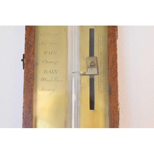 457 - A 19th century mercury stick barometer, by James Robson, Newcastle upon Tyne, with signed brass plat... 