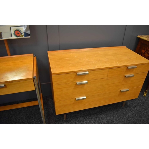 512 - A John and Sylvia Reid for Stag mid century dressing table and matching chest of drawers.