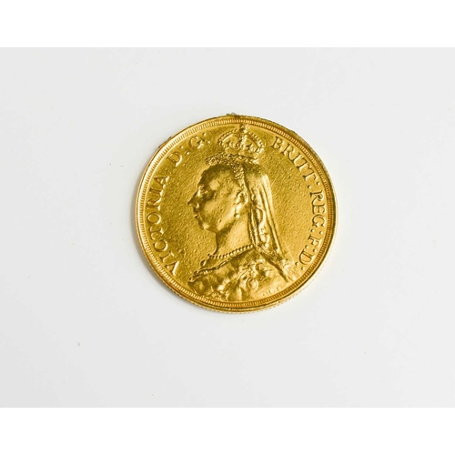 63 - A Victorian Jubilee head gold double sovereign, dated 1887.