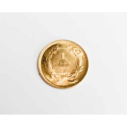 66 - A USA gold dollar dated 1862.