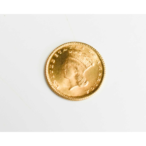66 - A USA gold dollar dated 1862.